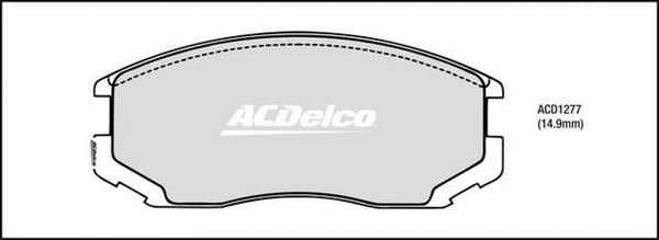 ACDelco ACD1277 - Kit pastiglie freno, Freno a disco autozon.pro