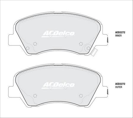 ACDelco ACD2272 - Kit pastiglie freno, Freno a disco autozon.pro