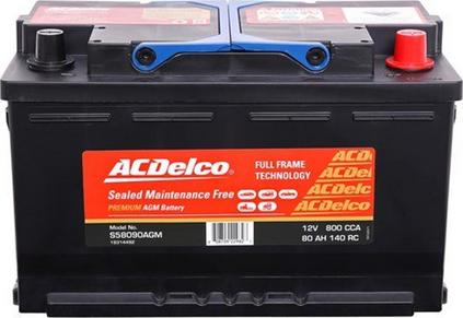 ACDelco S58090AGM - Batteria avviamento autozon.pro