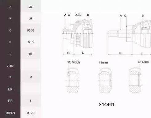 Acemark 214401 - Kit giunti, Semiasse autozon.pro