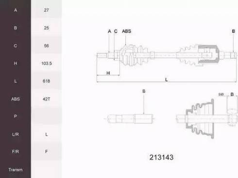 Acemark 213143 - Albero motore / Semiasse autozon.pro