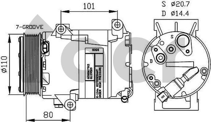 ACR 133137R - Compressore, Climatizzatore autozon.pro