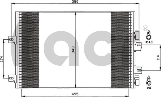 ACR 300594 - Condensatore, Climatizzatore autozon.pro