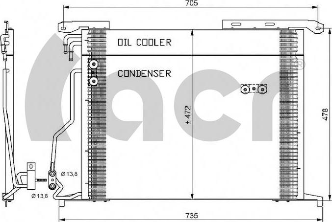 ACR 300585 - Condensatore, Climatizzatore autozon.pro