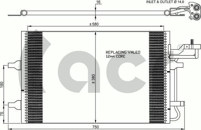 ACR 300655 - Condensatore, Climatizzatore autozon.pro