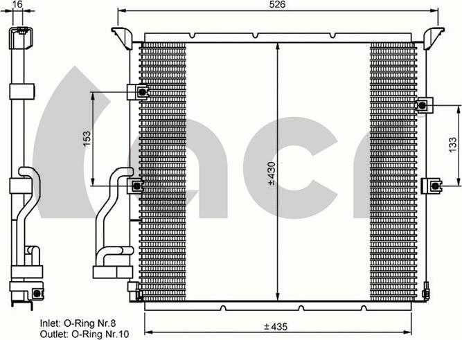 ACR 300605 - Condensatore, Climatizzatore autozon.pro