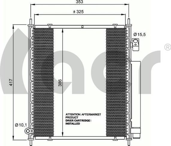 ACR 300610 - Condensatore, Climatizzatore autozon.pro