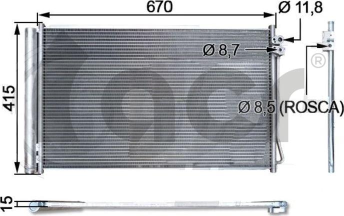 ACR 300807 - Condensatore, Climatizzatore autozon.pro