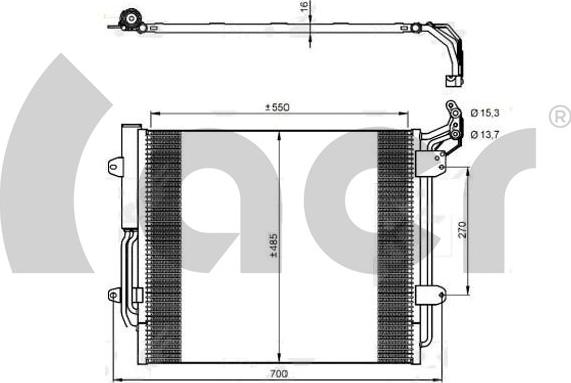 ACR 300756 - Condensatore, Climatizzatore autozon.pro