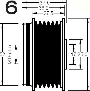 AD Kühner 885031 - Puleggia cinghia, Alternatore autozon.pro