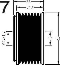 AD Kühner 885072L - Puleggia cinghia, Alternatore autozon.pro