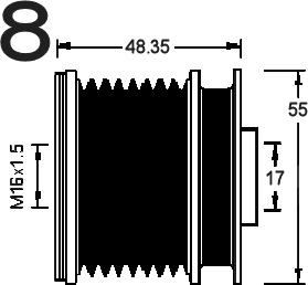 AD Kühner 885364M - Puleggia cinghia, Alternatore autozon.pro