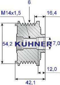 AD Kühner 885313M - Puleggia cinghia, Alternatore autozon.pro