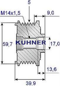 AD Kühner 885203 - Puleggia cinghia, Alternatore autozon.pro