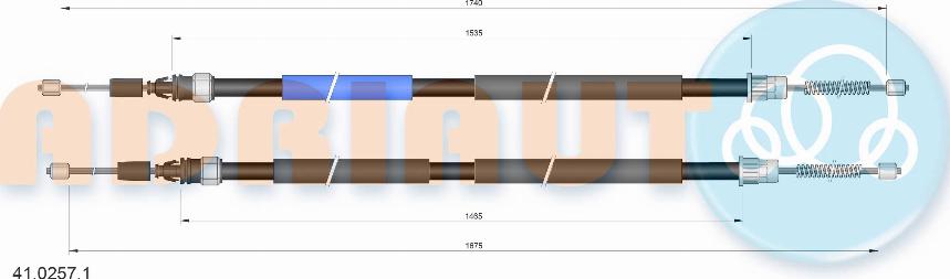 Adriauto 41.0257.1 - Cavo comando, Freno stazionamento autozon.pro