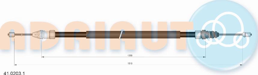 Adriauto 41.0203.1 - Cavo comando, Freno stazionamento autozon.pro