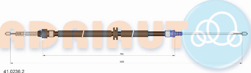 Adriauto 41.0236.2 - Cavo comando, Freno stazionamento autozon.pro