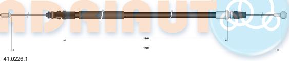 Adriauto 41.0226.1 - Cavo comando, Freno stazionamento autozon.pro