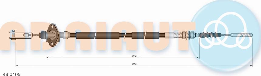 Adriauto 48.0105 - Cavo comando, Comando frizione autozon.pro