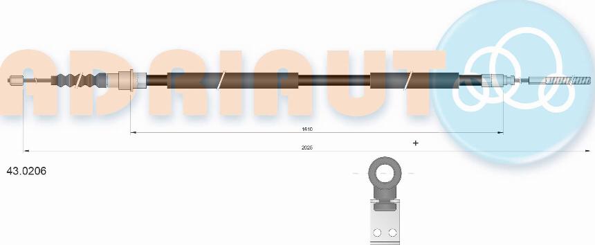 Adriauto 43.0206 - Cavo comando, Freno stazionamento autozon.pro