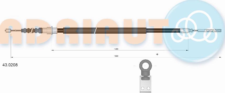 Adriauto 43.0208 - Cavo comando, Freno stazionamento autozon.pro