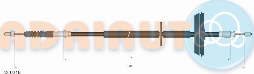 Adriauto 43.0219 - Cavo comando, Freno stazionamento autozon.pro