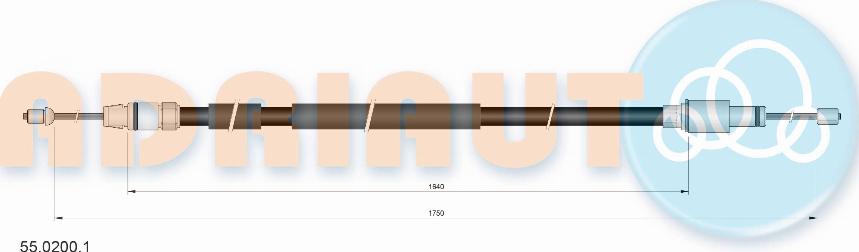Adriauto 55.0200.1 - Cavo comando, Freno stazionamento autozon.pro