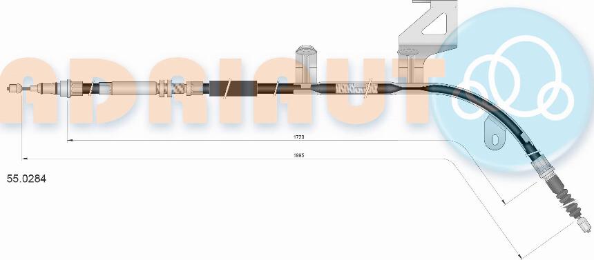 Adriauto 55.0284 - Cavo comando, Freno stazionamento autozon.pro