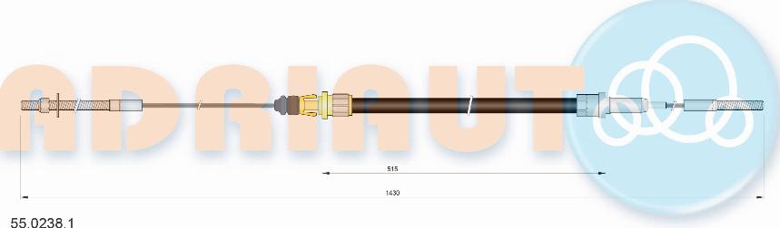 Adriauto 55.0238.1 - Cavo comando, Freno stazionamento autozon.pro