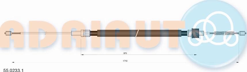 Adriauto 55.0233.1 - Cavo comando, Freno stazionamento autozon.pro