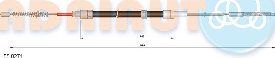 Adriauto 55.0271 - Cavo comando, Freno stazionamento autozon.pro