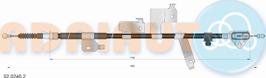 Adriauto 52.0240.2 - Cavo comando, Freno stazionamento autozon.pro