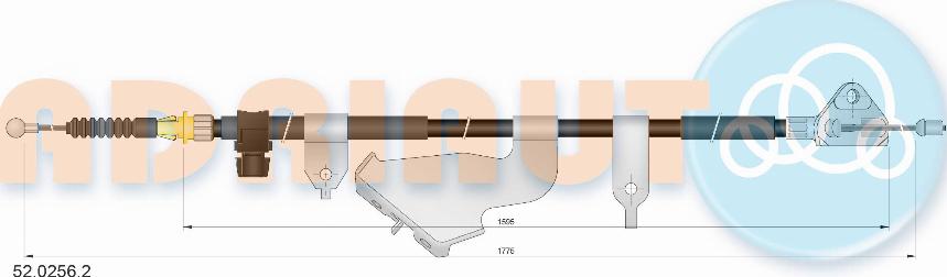 Adriauto 52.0256.2 - Cavo comando, Freno stazionamento autozon.pro