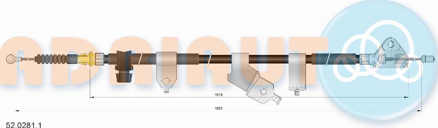 Adriauto 52.0281.1 - Cavo comando, Freno stazionamento autozon.pro