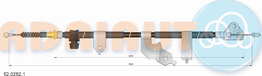 Adriauto 52.0282.1 - Cavo comando, Freno stazionamento autozon.pro