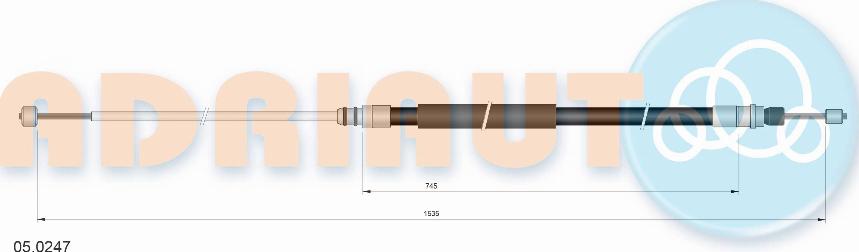 Adriauto 05.0247 - Cavo comando, Freno stazionamento autozon.pro
