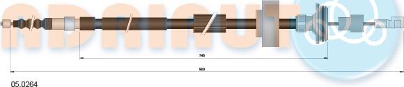 Adriauto 05.0264 - Cavo comando, Freno stazionamento autozon.pro