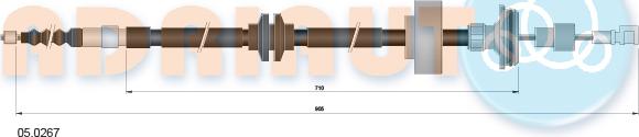 Adriauto 05.0267 - Cavo comando, Freno stazionamento autozon.pro