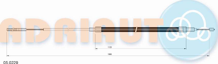 Adriauto 05.0229 - Cavo comando, Freno stazionamento autozon.pro