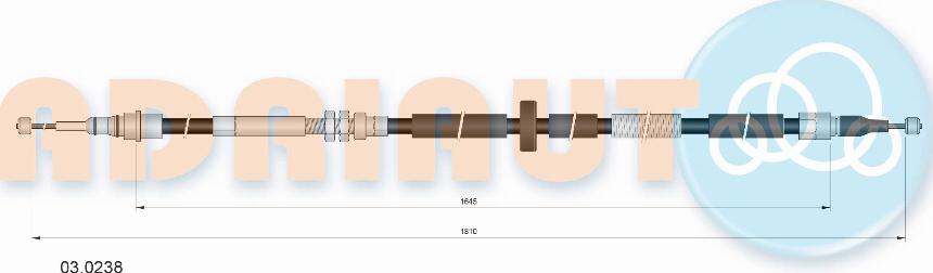 Adriauto 03.0238 - Cavo comando, Freno stazionamento autozon.pro