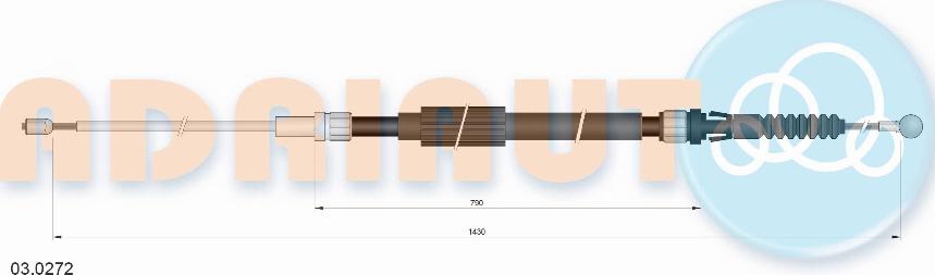 Adriauto 03.0272 - Cavo comando, Freno stazionamento autozon.pro