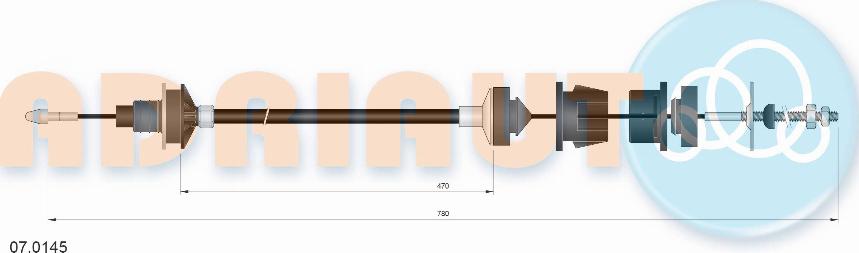 Adriauto 07.0145 - Cavo comando, Comando frizione autozon.pro