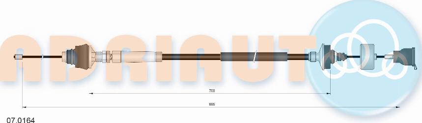 Adriauto 07.0164 - Cavo comando, Comando frizione autozon.pro