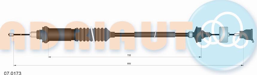 Adriauto 07.0173 - Cavo comando, Comando frizione autozon.pro
