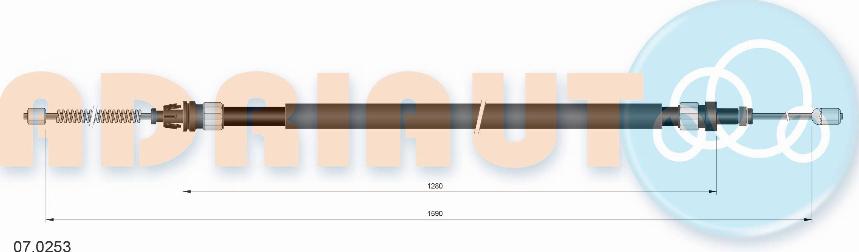 Adriauto 07.0253 - Cavo comando, Freno stazionamento autozon.pro