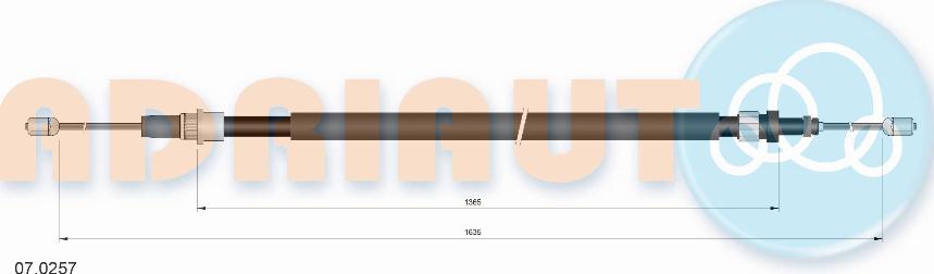 Adriauto 07.0257 - Cavo comando, Freno stazionamento autozon.pro
