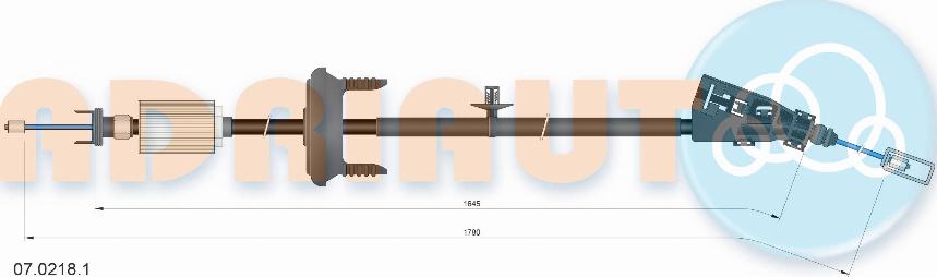 Adriauto 07.0218.1 - Cavo comando, Freno stazionamento autozon.pro