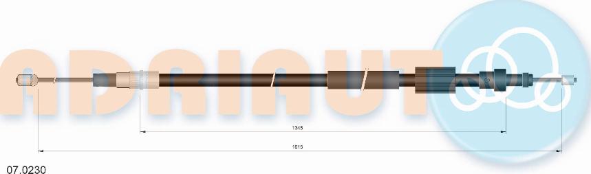 Adriauto 07.0230 - Cavo comando, Freno stazionamento autozon.pro