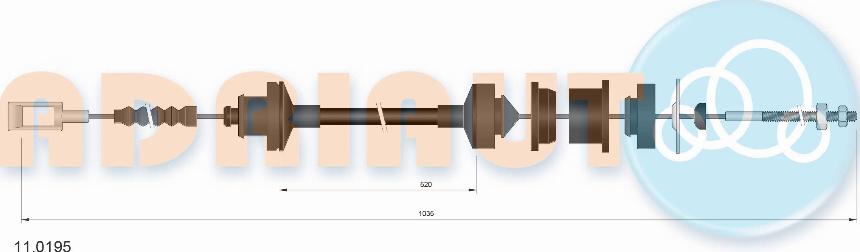 Adriauto 11.0195 - Cavo comando, Comando frizione autozon.pro