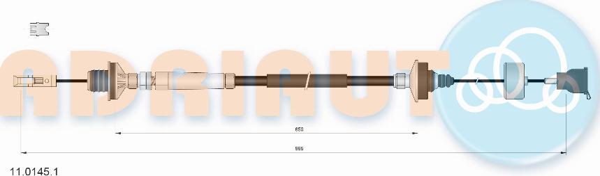 Adriauto 11.0145.1 - Cavo comando, Comando frizione autozon.pro